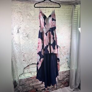 Floral Pink and Navy Dress B.Darling dress size 3/4 A569